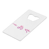 Triathlon logo kredietkaart flessenopener (Achterkant Gekanteld)