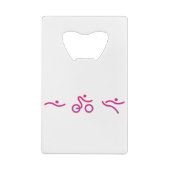 Triathlon logo kredietkaart flessenopener (Achterkant)
