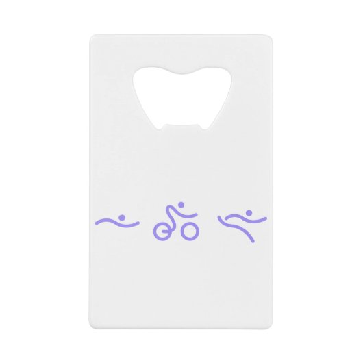 Triathlon logo kredietkaart flessenopener (Voorkant)