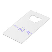 Triathlon logo kredietkaart flessenopener (Voorkant Gekanteld)