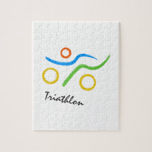 Triathlon logo legpuzzel