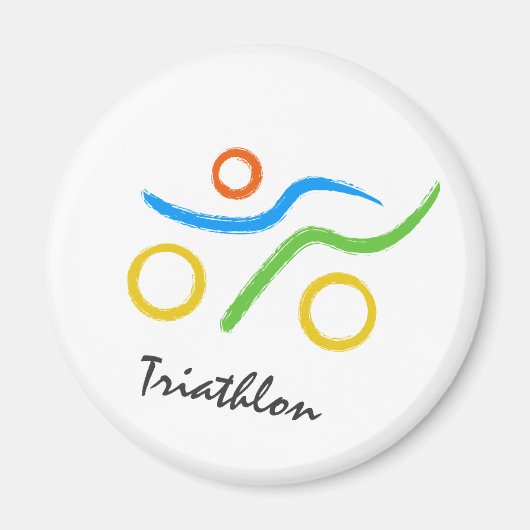 Triathlon logo magneet (Voorkant)