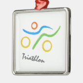 Triathlon logo metalen ornament (Links)