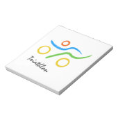 Triathlon logo notitieblok (Gedraaid)