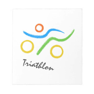 Triathlon logo notitieblok