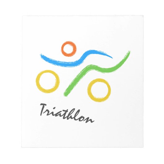 Triathlon logo notitieblok (Voorkant)