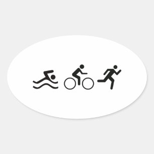 TRIATHLON LOGO OVALE STICKER
