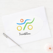 Triathlon logo ovale sticker (Envelop)