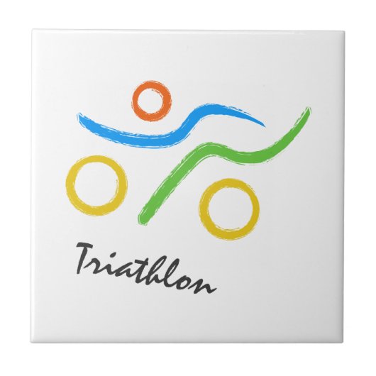 Triathlon logo tegeltje (Voorkant)