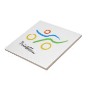 Triathlon logo tegeltje (Zijkant)