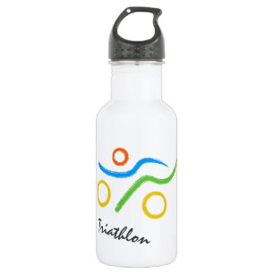 Triathlon logo waterfles