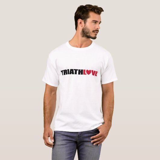 Triathlon Love for zwemmers, Cyclers and Runners T-shirt (Voorkant volledig)