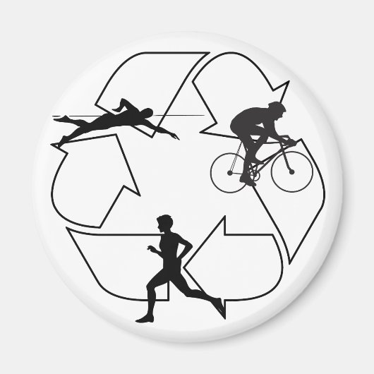 Triathlon-Man Magneet (Voorkant)