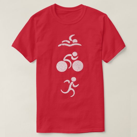 Triathlon met zwemcyclus t-shirt (Design voorkant)