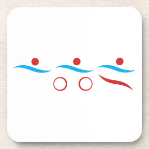 Triathlon moderne coole logo-drankenachtbaan bier onderzetter