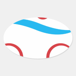 Triathlon moderne coole logo ovale sticker