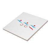 Triathlon moderne logo cool carreaux céramique (Côté)