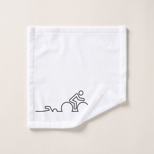 Triathlon. Natation, cyclisme et course. (Gant de toilette)
