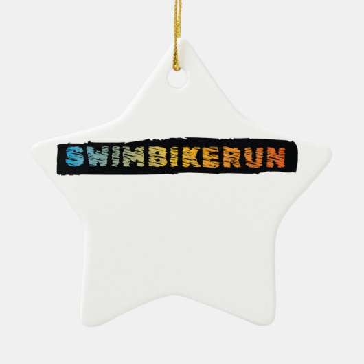 Triathlon ontwerp keramisch ornament (Voorkant)
