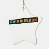 Triathlon ontwerp keramisch ornament (Links)