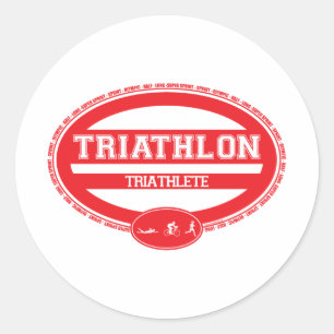 Triathlon Oval Ronde Sticker