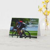 Triathlon - Pain is Temporary Kaart (Gele Bloem)