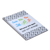 Triathlon patroon zwemmen fiets run sport offerte notitieboek (Rechterzijde)
