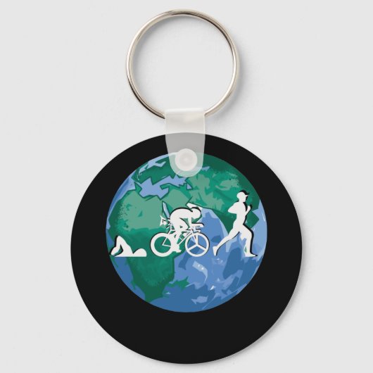 Triathlon, prachtige natuur sleutelhanger (Voorkant)