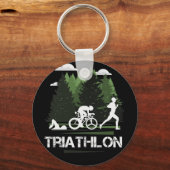 Triathlon, prachtige natuur sleutelhanger (Voorkant)