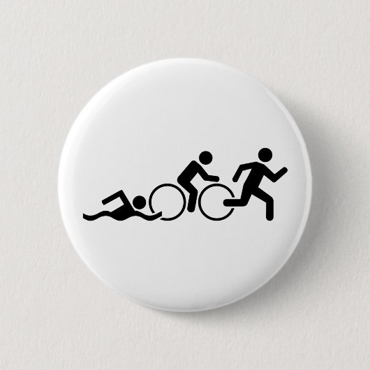 Triathlon Ronde Button 5,7 Cm (Voorkant)