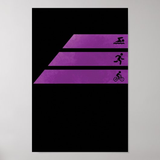 Triathlon schwimmen laufen Rad fahren Poster (Voorkant)