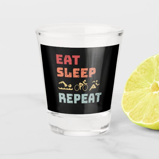 Triathlon Shot Glas (Voorkant)