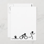 Triathlon Stick Figures Briefkaart (Voorkant / Achterkant)