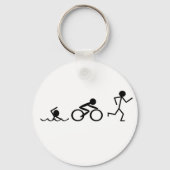 Triathlon Stick Figures Sleutelhanger (Voorkant)