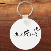 Triathlon Stick Figures Sleutelhanger (Voorkant)