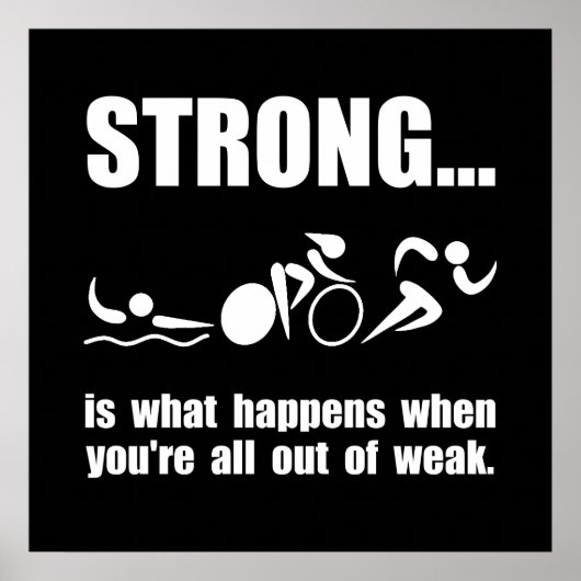 Triathlon Strong Poster (Voorkant)