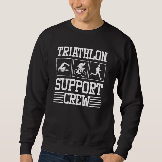 Triathlon Support Crew Athletic Team Run Swim Bike Trui (Voorkant)