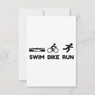 Triathlon Swim Bike Run Bedankkaart