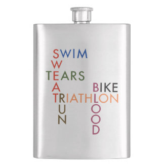Triathlon Swim Bike run bloed Sweat Tears Heupfles