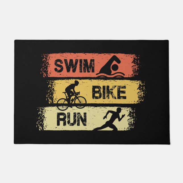 Triathlon - Swim Bike run Deurmat (Voorkant)