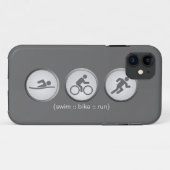 Triathlon Swim-Bike-Run iPhone 5 Coque (gris) (Dos (Horizontal))