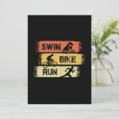 Triathlon - Swim Bike run Kaart (Staand voorkant)