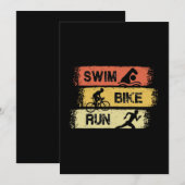 Triathlon - Swim Bike run Kaart (Voorkant / Achterkant)