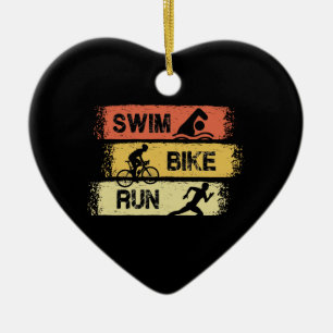 Triathlon - Swim Bike run Keramisch Ornament