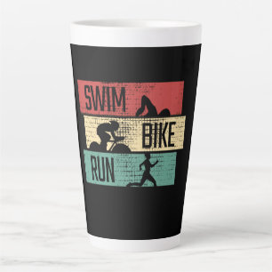 Triathlon - Swim Bike run Latte Mok