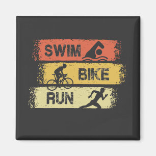 Triathlon - Swim Bike run Magneet