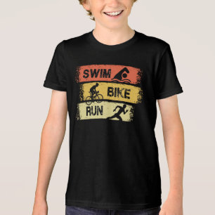 Triathlon - Swim Bike run Tri-Blend Shirt