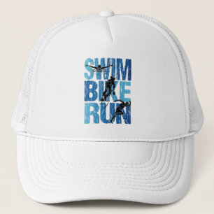 Triathlon - Swim Bike run Trucker Pet