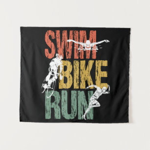 Triathlon Swim Bike Run Wandkleed