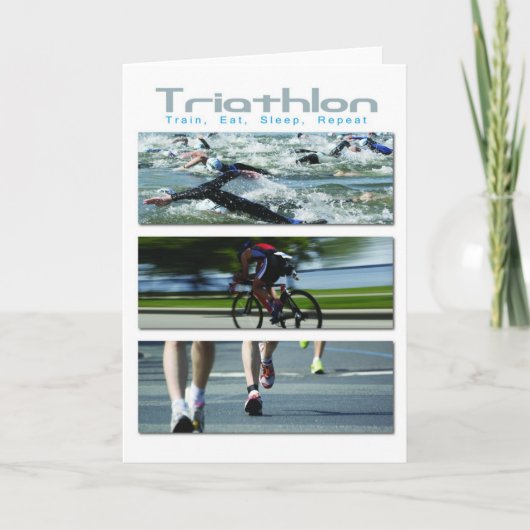 Triathlon - Train, eet, slaap, herhaal Kaart (Voorkant)